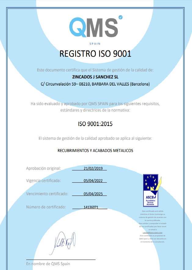 Registro ISO 9001